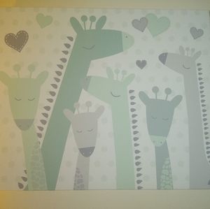 Wall deco giraffes canvas pictures